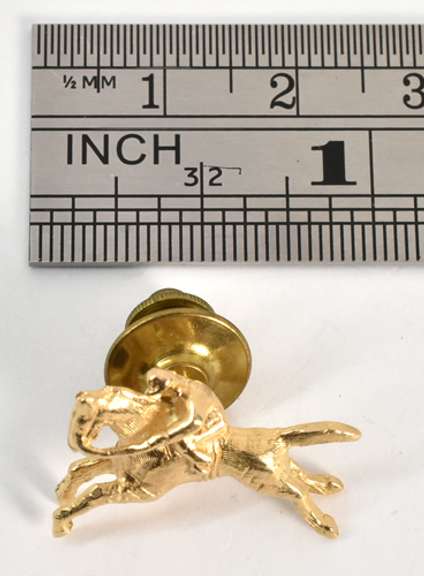 Neat Racehorse and Jockey Tie Tack