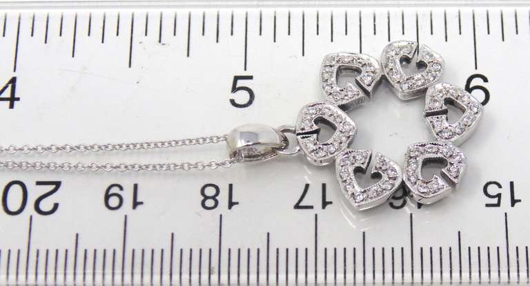 Dazzling Open Heart Diamond Accent Circle Necklace