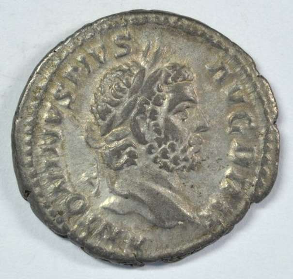 Sharp Roman Silver Denarius of Caracalla, 198-217 AD