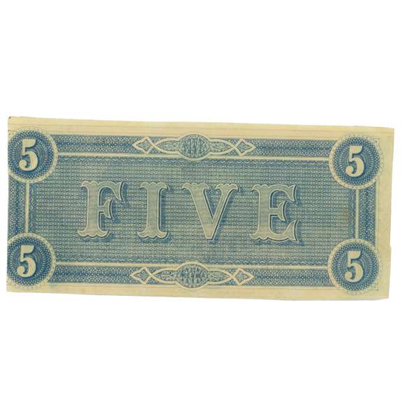 $ 5  CSA Fresh Unc Feb 17 1864 Series Note