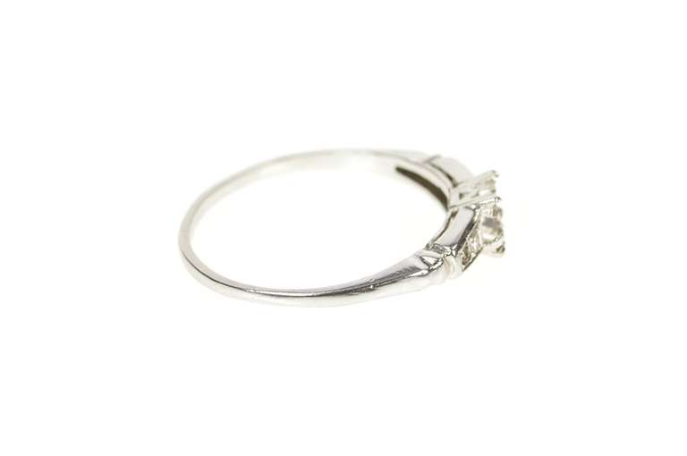 Platinum 1940's Diamond Classic Engagement Setting Ring