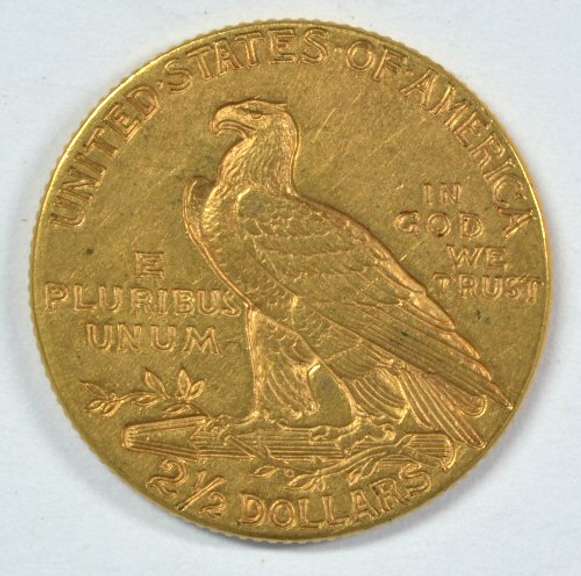 Very pretty 1913 US $2.50 Indian Gold Piece. Lovely
