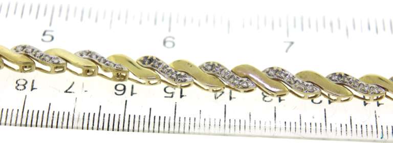 Powerful 2 tone Diamond Tennis Bracelet