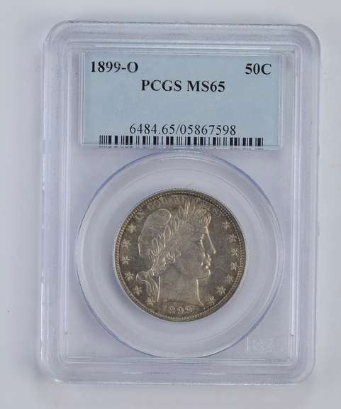 MS65 1899-O Barber Half Dollar - PCGS Graded