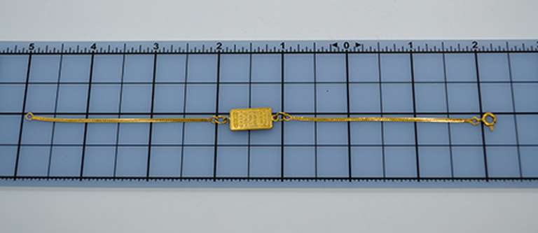 14KT Gold Filled Credit Reserve Plate Chain Bracelet