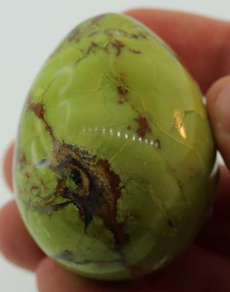 Beautiful 527ct green Opal and matrix egg