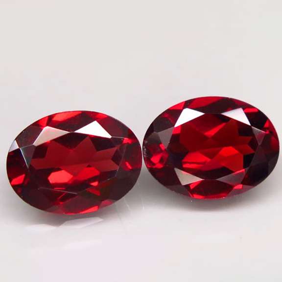 Amazing! 2.83ct pair of 8x6mm untreated Garnets