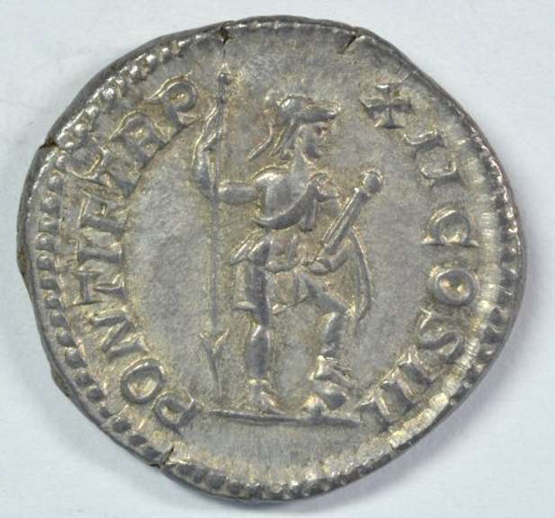Lustrous Roman Silver Denarius of Caracalla, 198-217 AD