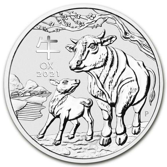 2021 Australia 1 oz Silver Lunar OX BU Series 3
