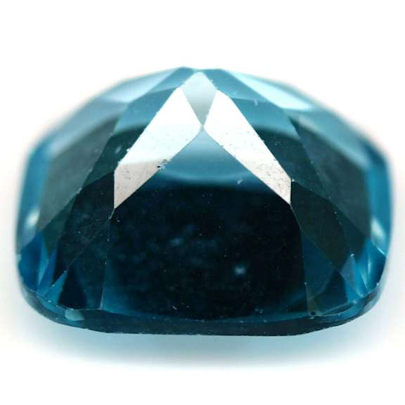 Vivid! 8.79ct radiant cut Swiss blue Topaz