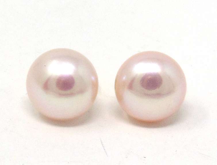 Popular 10mm Pearl Yellow Gold Earrings