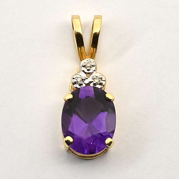 Bright Purple Amethyst Pendant