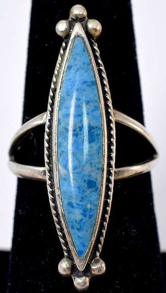 Vintage Sterling Silver Turquoise Ring