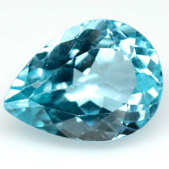 Gorgeous 7.33ct pear cut Swiss blue Topaz