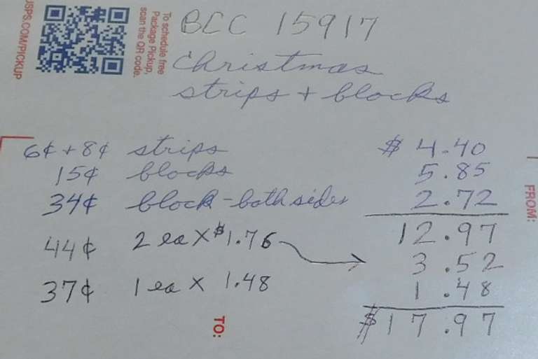 Stamps: Christmas $17.97