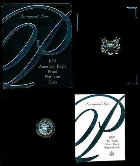 Ultra Cameo Proof 1997-W $10 Platinum Eagle in box/COA