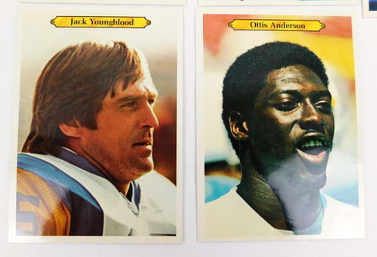 Lot of 8 Topps 1980 Oversized Color Football Cards