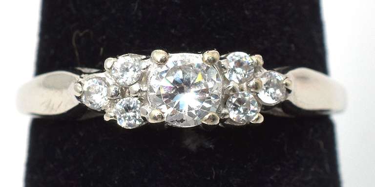Gorgeous CZ Ring in White Gold