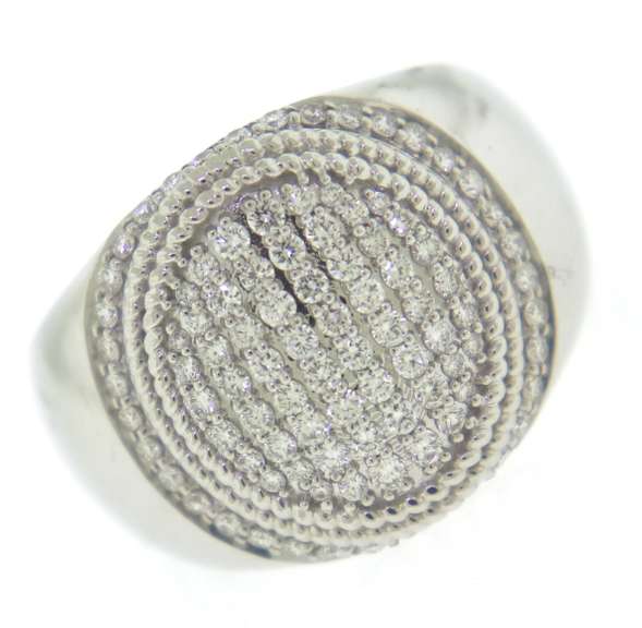 White Gold  Men's Diamond Ring