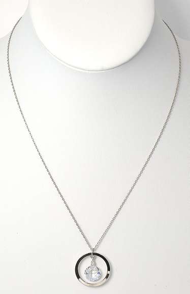 Sterling Silver CZ Necklace