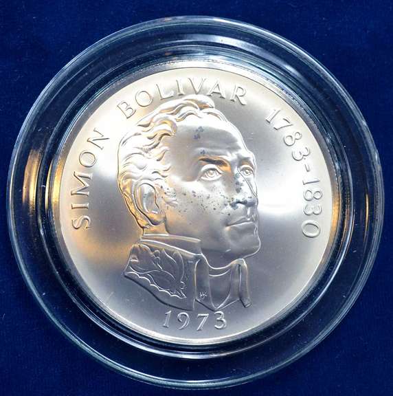 1973 Republic Of Panama 20 Balboas UNC Coin . With Box and COA   4.166 Troy  OZ
