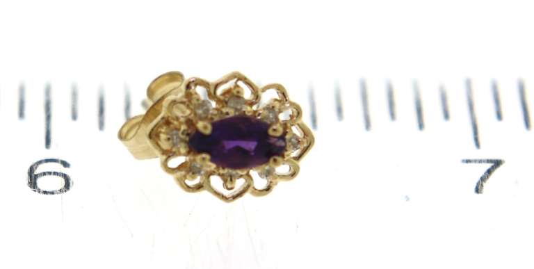 Elegant Marquise Amethyst & Diamond Accent Earrings