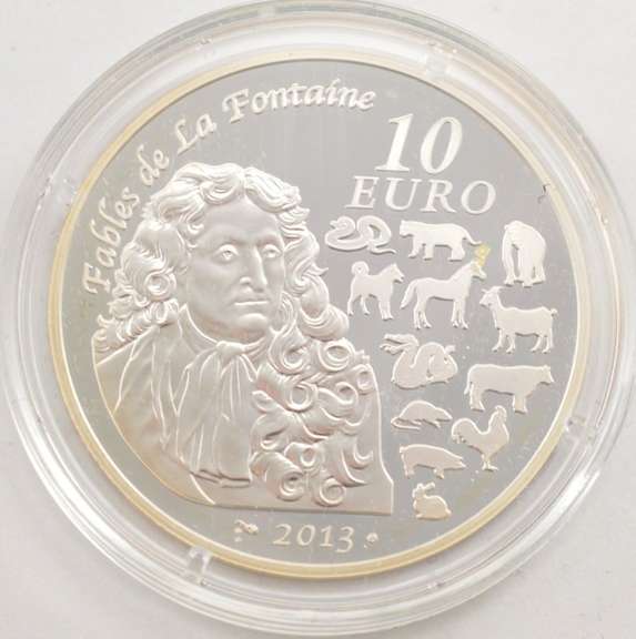 2013 France 10 Euro Year Of The Snake Silver Proof Coin - Box & COA