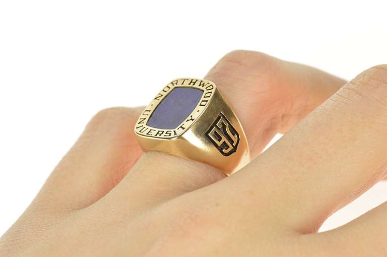 10K Yellow Gold 1997 Northwood University Ornate Class Ring