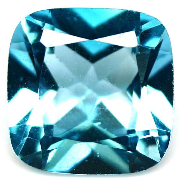 Vivid! 8.79ct radiant cut Swiss blue Topaz