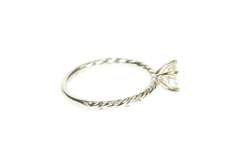14K White Gold 0.90 Ctw Diamond Twist Design Engagement Ring