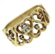 Stunning Yellow Gold Milgrain Diamond Band