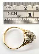 Sparkling 14k Diamond Cluster Ring