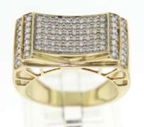 Fabulous Men's Diamond Yellow Gold Ring