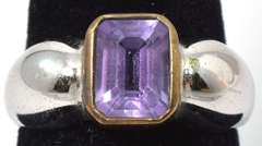 Vintage Sterling Silver Amethyst Ring