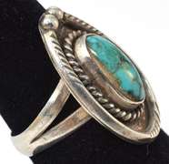 Vintage Sterling Silver Turquoise Ring