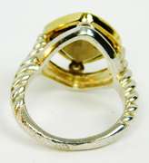 Sterling & 18K Gold Brown Topaz Ring, Size 5