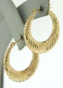 Simple Yellow Gold Hoop Earrings