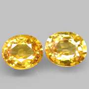 Glittering 1.25ct pair of golden Songean Sapphires