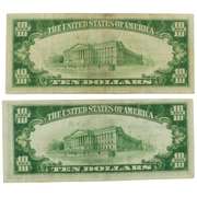 2 X $ 10 1929 Series New York National Note