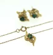 Fabulous Set of Emerald Necklace and Earrings