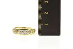 18K Yellow Gold 0.42 Ctw Princess Diamond Encrusted Band Ring