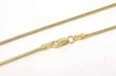 Simple Yellow Gold Snake Chain Necklace