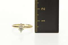 14K Yellow Gold 0.31 Ct Marquise Diamond Solitaire Engagement Ring