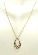 Stunning 18kt Zoughaib Open Teardrop Necklace