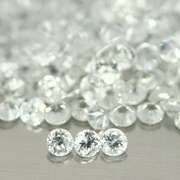 Outstanding 8.70ct diamond white Zircon set