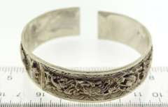 Srerling Silver Unique Embossed Sea Animals Cuff