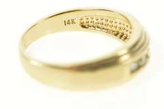14K Yellow Gold 0.40 Ctw Men's Classic Diamond Wedding Band Ring