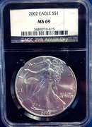 2002 NGC MS 69 Silver Eagle