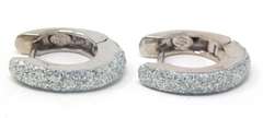 Great White Gold Glitter Hoop Earrings
