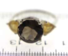 Sterling Silver Opal And Pink Saphires Ring